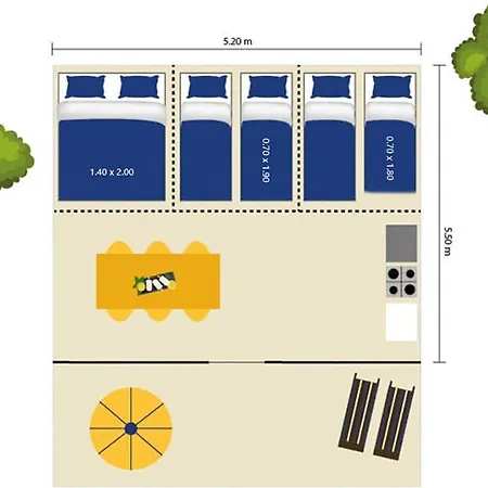 Easyatent Tent Lanterna Kompleks wypoczynkowy